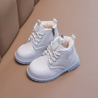 Single Leather Net Celebrity Foreign Trade Baby Short Boots