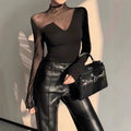 Slim Fit Patchwork Top For Women