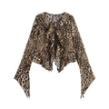 V-neck Fitted Waist Spicy Girl-style Blouse Top