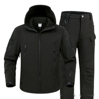 Soft Shell Shark Skin Windproof Waterproof Fleece-lined Camouflage Jacket For Men