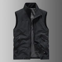 Men's Casual Stand Collar Printed Vest