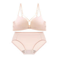 Front Button Underwear Women Without Steel Ring Gathering Bra