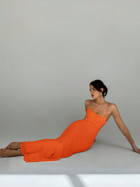 Feminine Hollow-Out Camisole Two-Layer Non-See-Through Dress