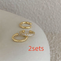 Simple And Exquisite High-grade Ear Clip Personalized Cold Style Three-piece Set