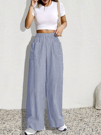 Women's Summer New Arrival Retro Casual Striped Trousers Fashionable