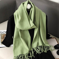 Solid Color Maillard Scarf Cashmere-like Women Warm Shawl
