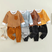 Fashion Striped Long-sleeved Suit