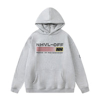 Letter Printing Velvet Padded Hooded Sweatshirt