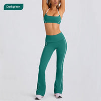 Autumn Yoga Wear Strapless Camisole With A Nude-Look Bra Plus A Beautiful-Back Sports Set