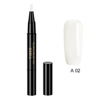 5pcs Nail Polish Pen 3 In 1 One Step Glue Pen Multicolor