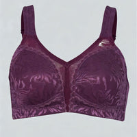 Embroidered Full-Cup Plus-Size Ultra-Thin Wireless Bra For Women