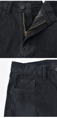 Vintage Skull Print Jeans Women's High Waist