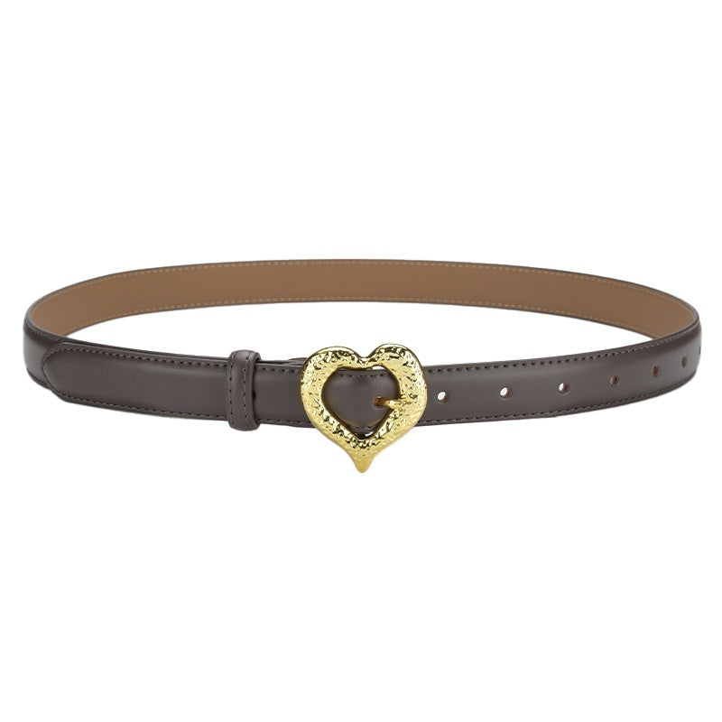 Personalized Love Leather Belt Female Fashion Belt Decoration