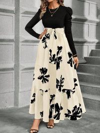 Fashionable And Elegant Printed Loose-Fitting Dress For Women