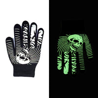 Halloween Skull Luminous Riding Non-slip Gloves
