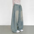 Retro High Waist Loose Straight Jeans For Women
