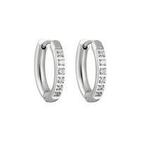 Light Luxury High-End Sparkling Diamond Earrings For Women Stainless Steel