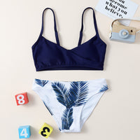 Swimwear Leaf Print Split Fashion Children
