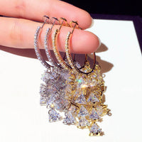 New Stylish And Elegant Silver Needle Earrings Long Style