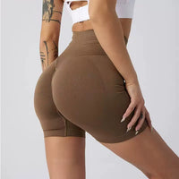 High Waist Yoga Shorts Tight Hip Raise Seamless Quick-drying Pants For Sports Fitness