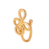 Brass Inlaid Zircon Star Heart Crown Nose Ring