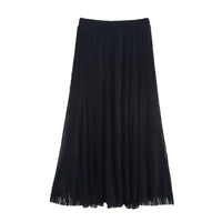 Refined Handmade Lace Jacquard Mesh Skirt Long Dress