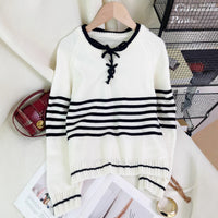 Women's Color-block Striped Knit Sweater