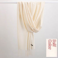 Pure Color Warm Keeping Scarf All-match Cashmere Shawl