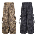 Loose Design Wide Leg Mopping Straight-leg Trousers