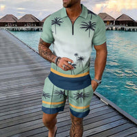 Short-sleeved Shorts Two-piece Sports And Leisure Men's Suit