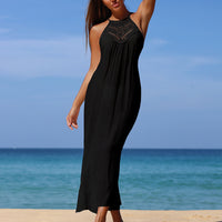 Sexy Side-Slit Sun-Protective Maxi Cover-Up Dress
