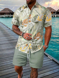 Amazon Men's Summer Suit Ice Breathable Casual Suit Shirt Men's Shirt