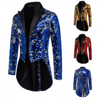 Men's European And American Sequin Performance Suit Jacket