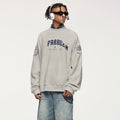 Men's Clothing Cross-woven Retro Embroidered Crew Neck Sweater