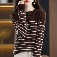 Autumn And Winter Women's Wool Sweater New Fashion Round Neck Inner Wear