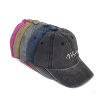 Washed Cotton Printed Hat Distressed Dad Hat