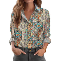 Fashionable Casual Long-sleeve Womens Blouse Versatile And Loose-fitting