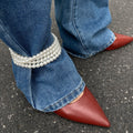 Pants Decorative Beaded Foot Accessories