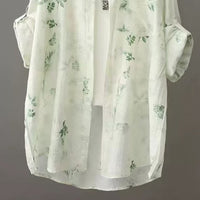 Casual Relaxed-fit Tie-dye Sun-protective Shirt