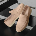 Height-increasing Slip-on Casual Shoes British Round Toe Men's Thick-soled Loafers
