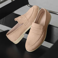 Height-increasing Slip-on Casual Shoes British Round Toe Men's Thick-soled Loafers