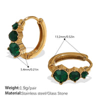 Fashion Simple Stainless Steel Rhinestone Earrings Refined Grace Advanced