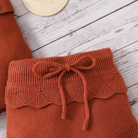 Children's Ruffled Spaghetti Straps Top Tether Shorts Sweater
