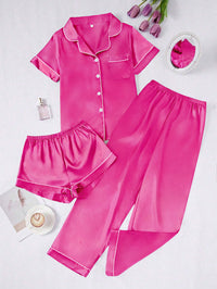 Long Pantssmooth-surface Womens Loungewear Set In French Style