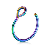 Stainless Steel U-shaped Nose Ring Simple Style Non-perforated Nose Studs