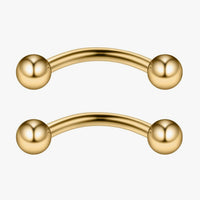 Stainless Steel Brow Nail Curved Rod Ball Piercing Jewelry