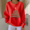 Womens 3D Christmas Tree-Print Corduroy Hoodie