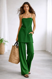 Women's Minimalist Jumpsuit Set Solid Color