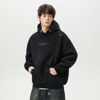 INS Ethnic-style Textured Embroidery Heavyweight Hooded Sweatshirt