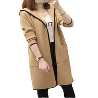 Womens Mid-length Cardigan Trench Coat